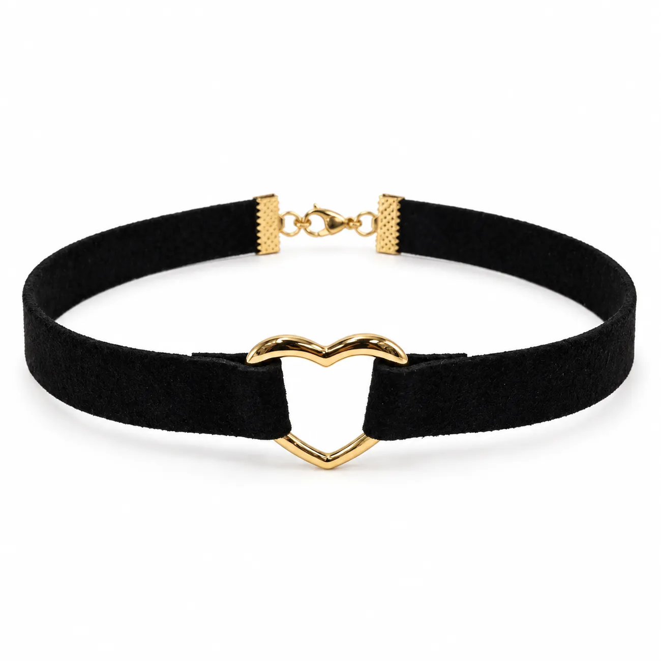 kaelakee-must-choker-kuldse-sudamega-9097CH00011EK.webp